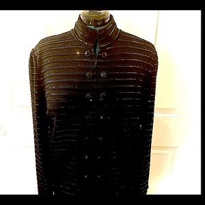 Elegant St John Evening Black Jacket with sequins